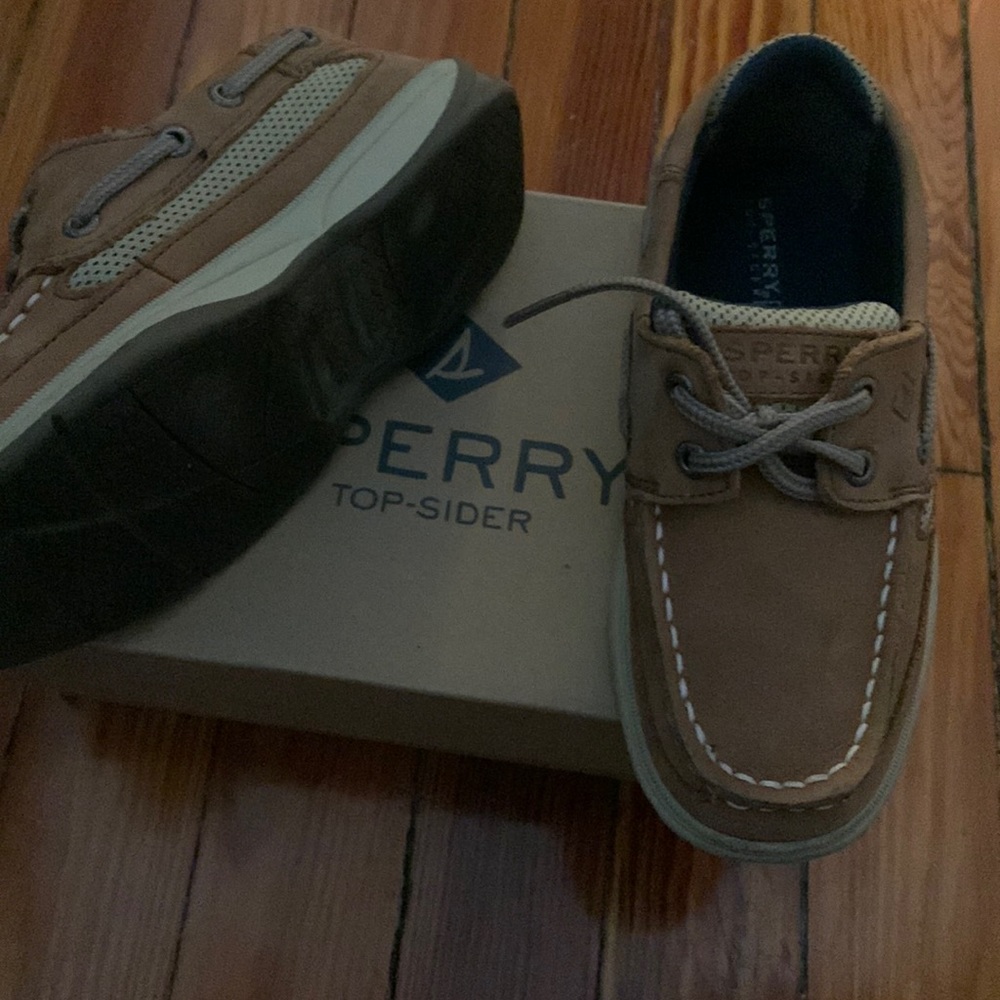 Sperry Lanyard DK TAN/navy size 12.5